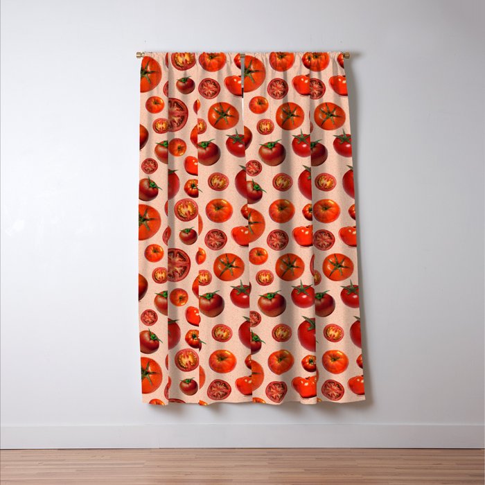 Tomato Collage Print Window Curtain Gallery Image 3