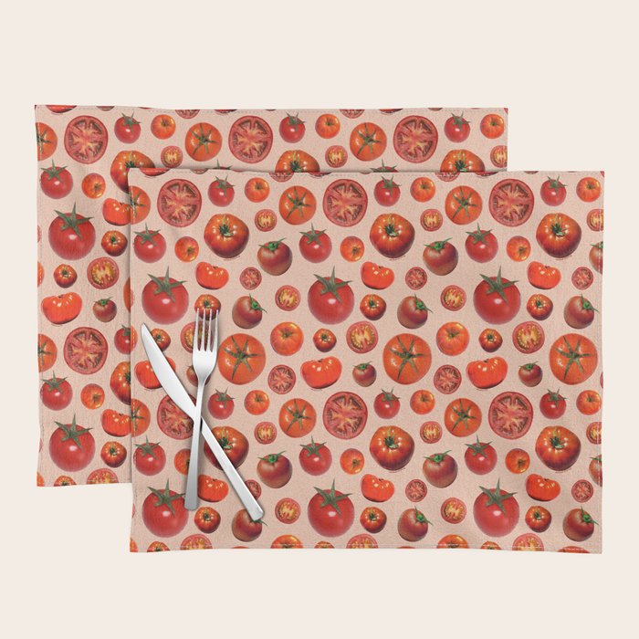 Tomato Collage Print Placemat Gallery Image 1