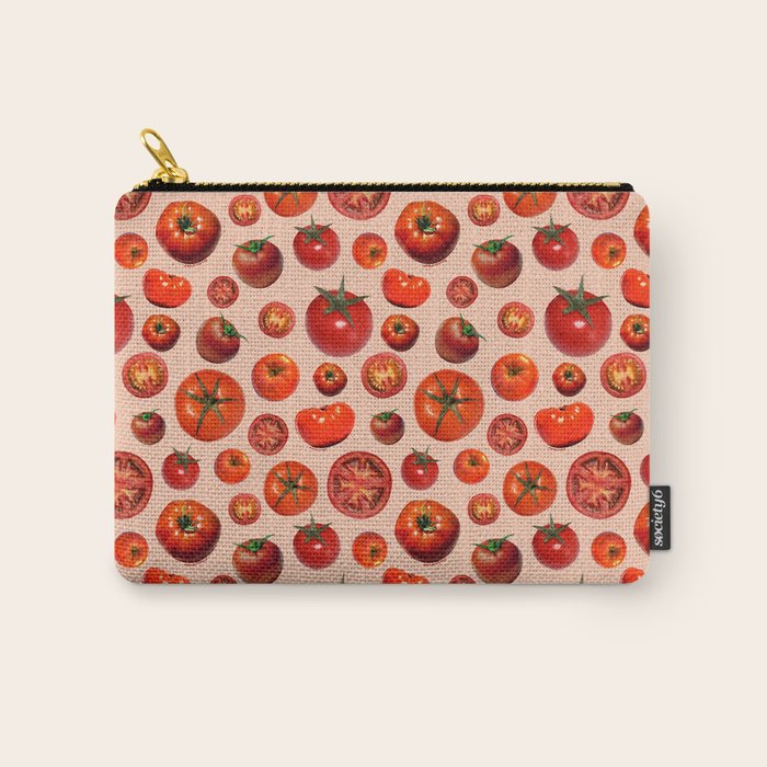 Tomato Collage Print Carry All Pouch Gallery Image 1