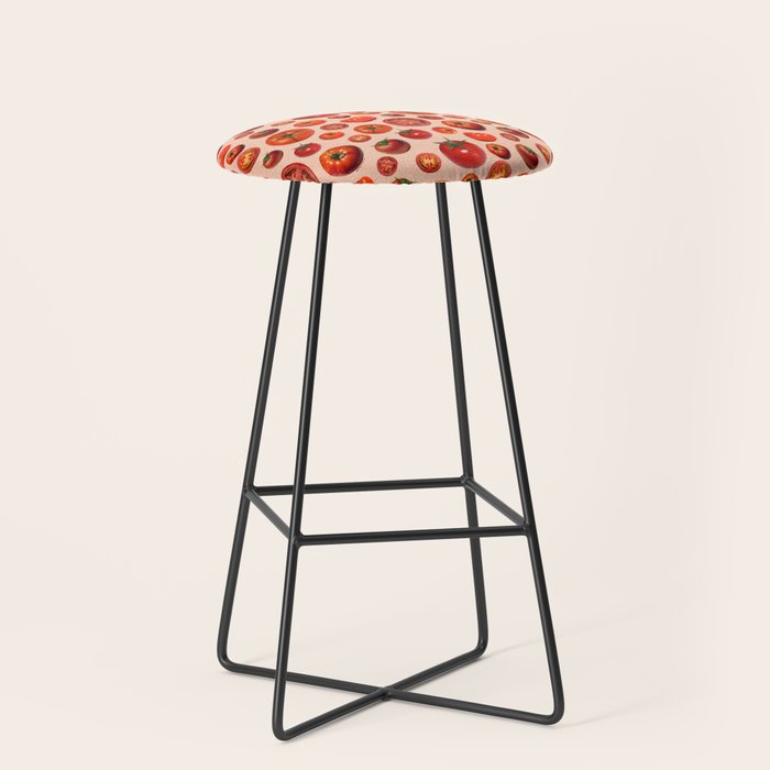 Tomato Collage Print Stool Gallery Image 1