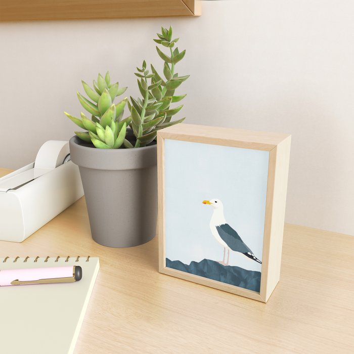 Seagull Minimalist Illustration Mini Art Print Gallery Image 2