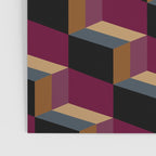 Cuboid Mid Century Abstract Shapes Pattern IV Poster Gallery Image 3