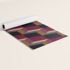 Cuboid Mid Century Abstract Shapes Pattern IV Yoga Mat Gallery Image 2
