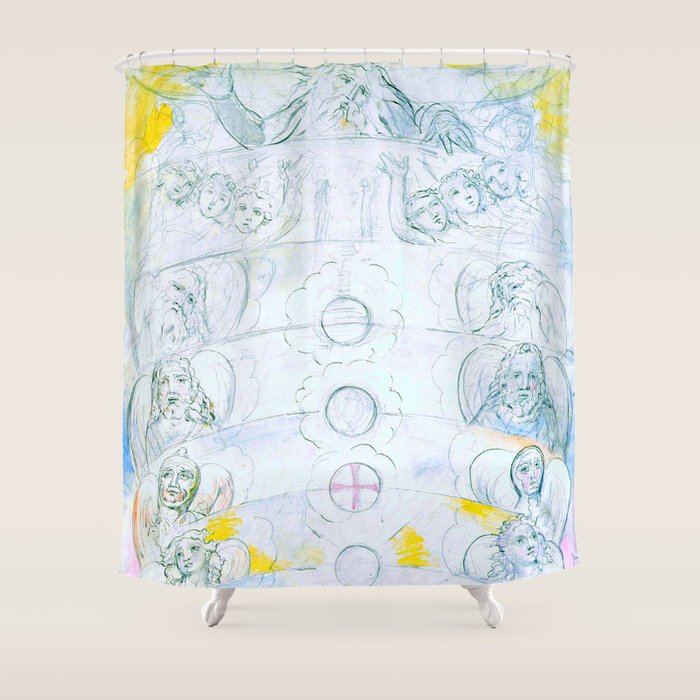 William Blake "Illustrations to Dante's Divine Comedy - The Vision of the Deity" Shower Curtain Gallery Image 1