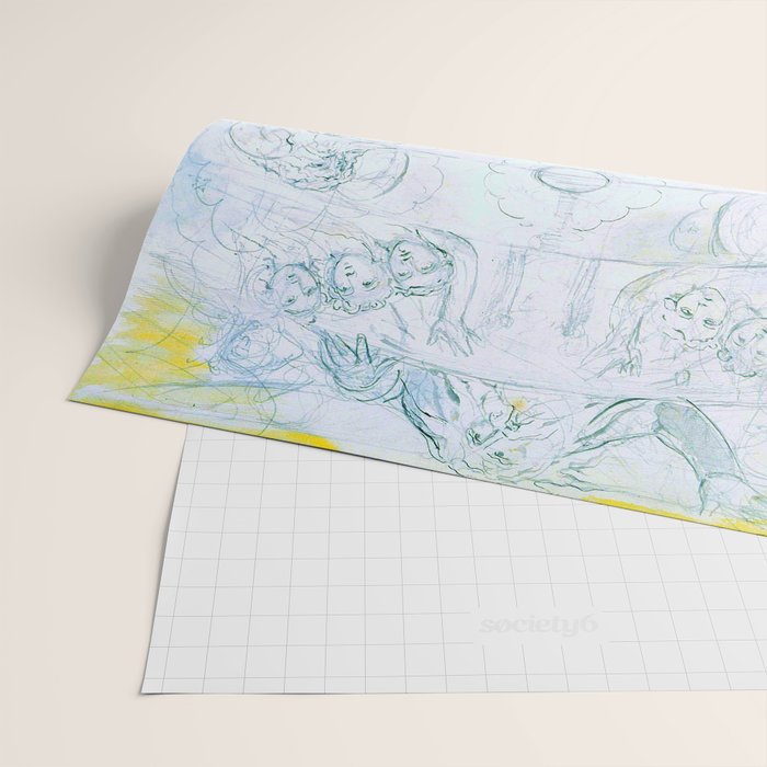 William Blake "Illustrations to Dante's Divine Comedy - The Vision of the Deity" Wrapping Paper Gallery Image 2