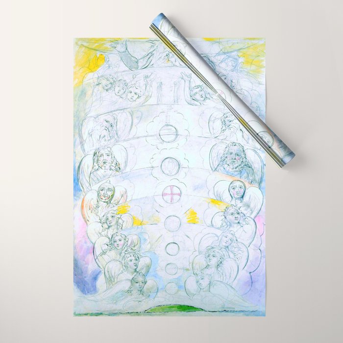 William Blake "Illustrations to Dante's Divine Comedy - The Vision of the Deity" Wrapping Paper Gallery Image 1