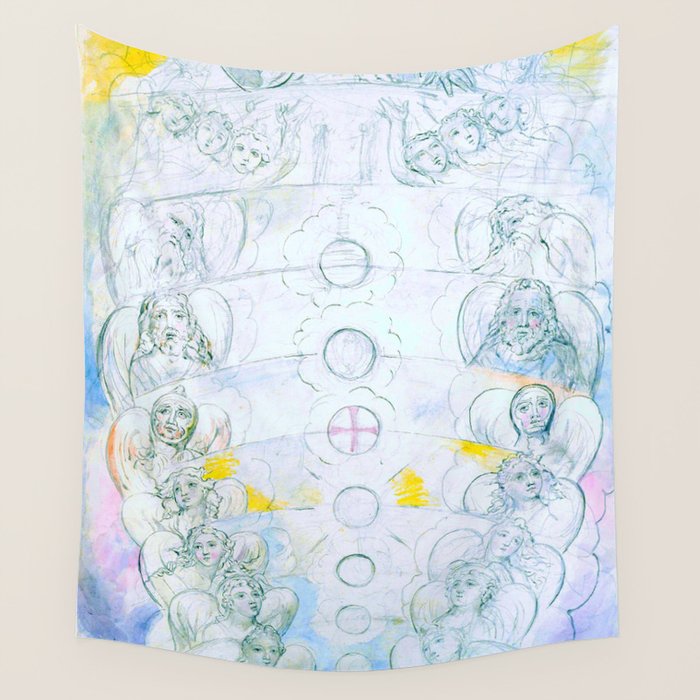 William Blake "Illustrations to Dante's Divine Comedy - The Vision of the Deity" Wall Tapestry Gallery Image 4