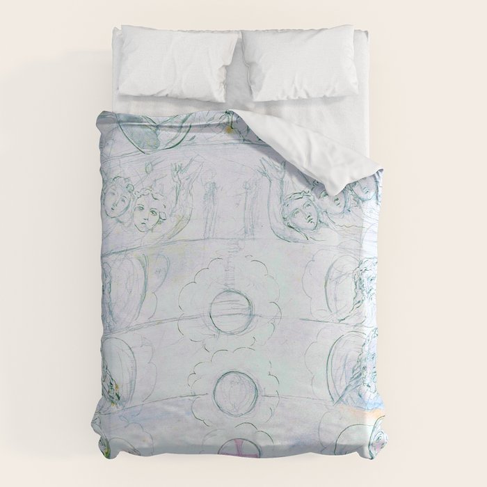 William Blake "Illustrations to Dante's Divine Comedy - The Vision of the Deity" Duvet Cover Gallery Image 6