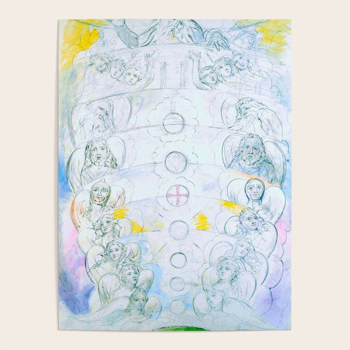 William Blake "Illustrations to Dante's Divine Comedy - The Vision of the Deity" Poster Gallery Image 1