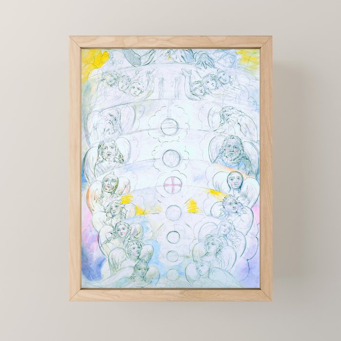 William Blake "Illustrations to Dante's Divine Comedy - The Vision of the Deity" Mini Art Print Gallery Image 1