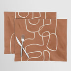 Abstract line art 15 Terracotta Placemat Gallery Image 1
