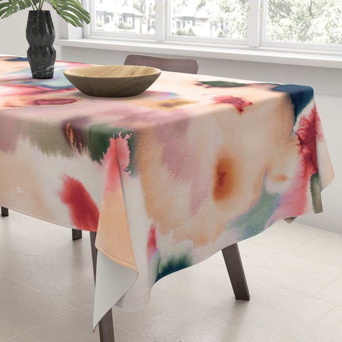 Abstract Watercolor Dreamy Autumn Painting Romantic Botanica Tablecloth Gallery Image 3
