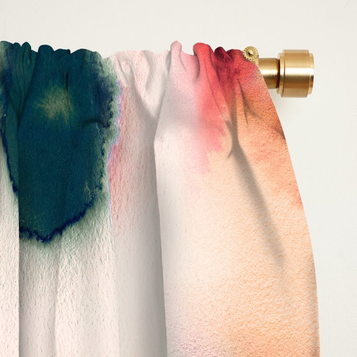 Abstract Watercolor Dreamy Autumn Painting Romantic Botanica Window Curtain Gallery Image 2