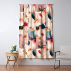 Abstract Watercolor Dreamy Autumn Painting Romantic Botanica Window Curtain Gallery Image 5
