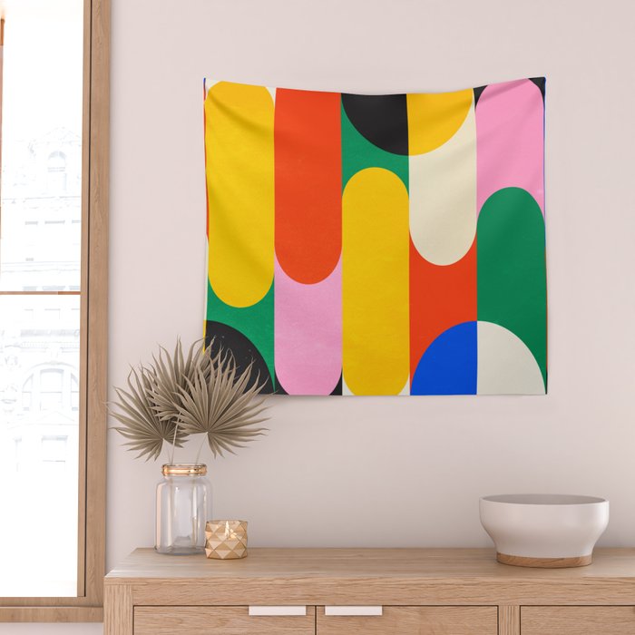 BAUHAUS 03: Exhibition 1923 | Mid Century Series  Wall Tapestry Gallery Image 2