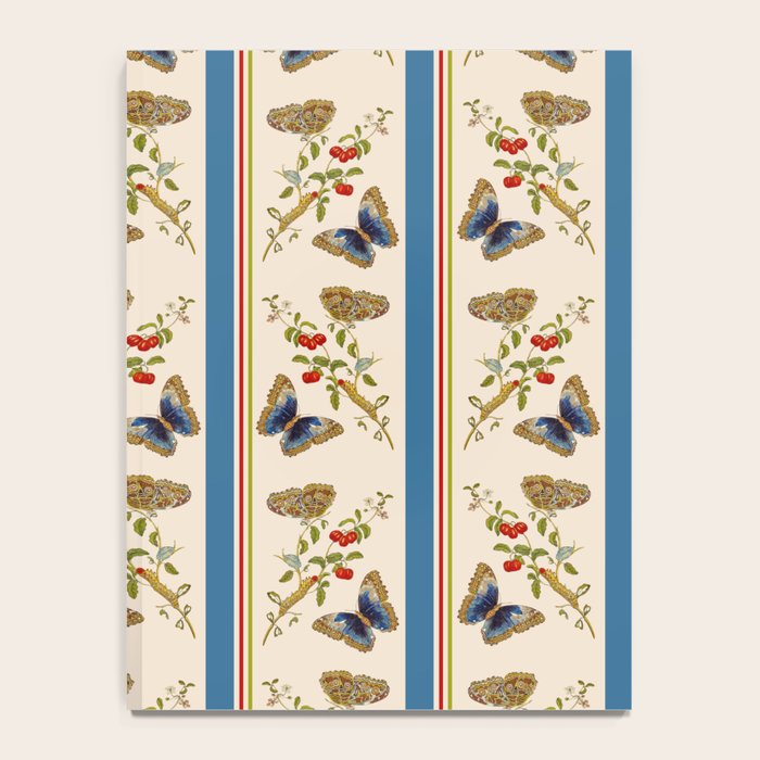 Antique Napoleonic Toile With Stripes And Butterflies Notebook Gallery Image 4