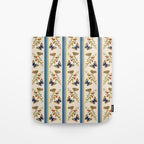 Antique Napoleonic Toile With Stripes And Butterflies Tote Bag Gallery Image 1