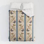 Antique Napoleonic Toile With Stripes And Butterflies Duvet Cover Gallery Image 6