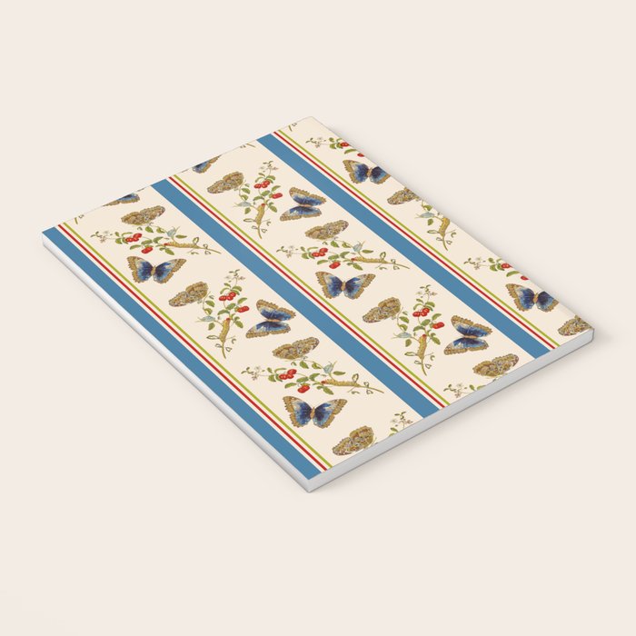 Antique Napoleonic Toile With Stripes And Butterflies Notebook Gallery Image 3