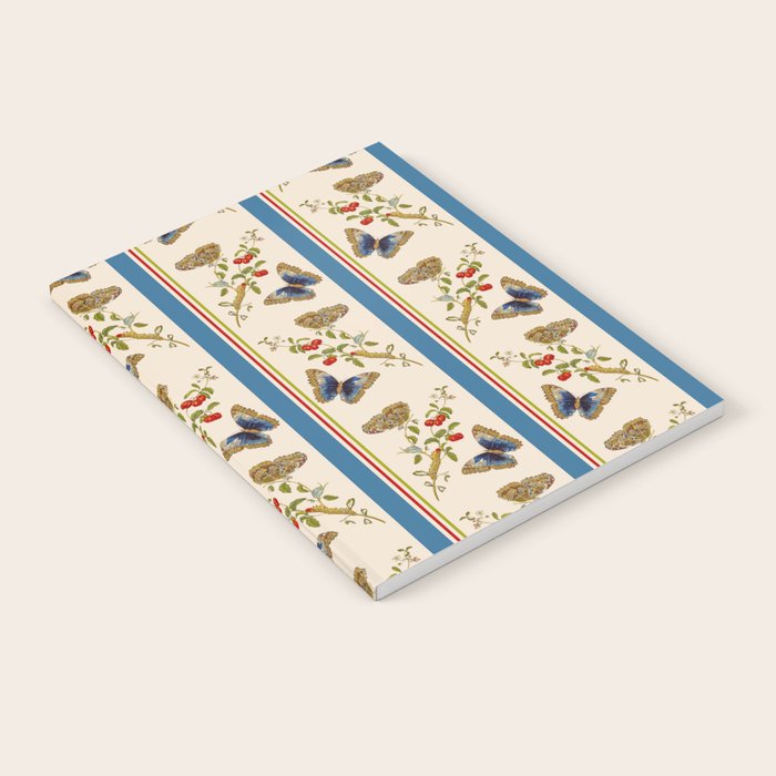 Antique Napoleonic Toile With Stripes And Butterflies Notebook Gallery Image 2