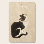 Minhwa: cat & butterfly (Korean traditional/folk art) Cutting Board Gallery Image 1