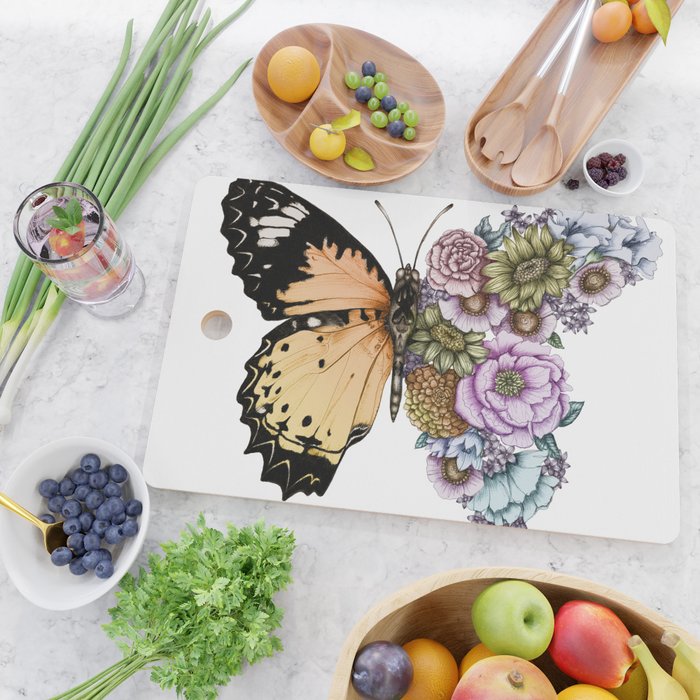 Butterfly in Bloom II Cutting Board Gallery Image 2