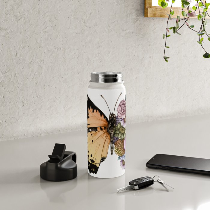 Butterfly in Bloom II Water Bottle Gallery Image 4