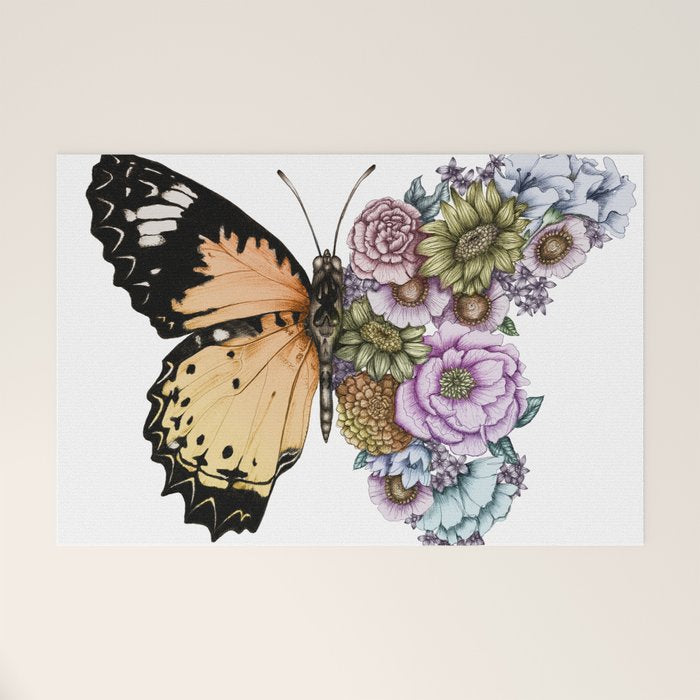 Butterfly in Bloom II Welcome Mat Gallery Image 1