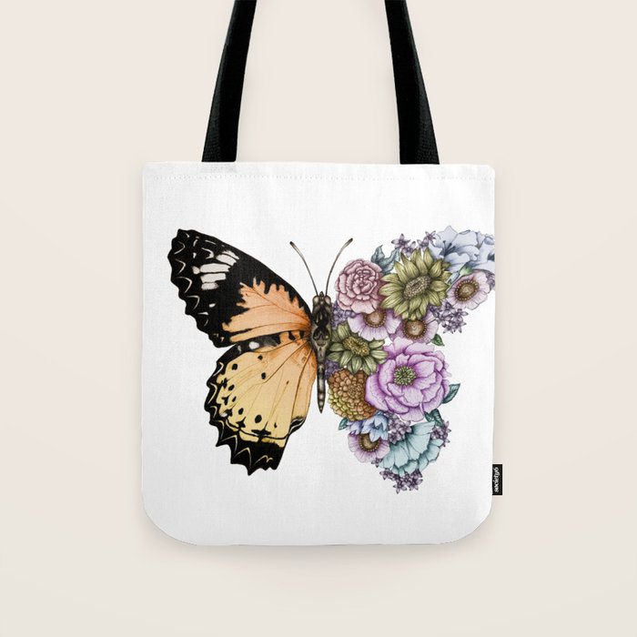 Butterfly in Bloom II Tote Bag Gallery Image 1