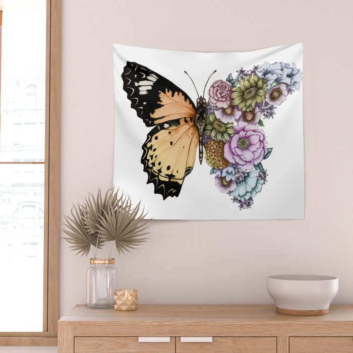 Butterfly in Bloom II Wall Tapestry Gallery Image 2