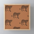 Leopard pattern - terracotta Mini Art Print Gallery Image 1