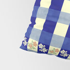 Vintage Blue Gingham with Flowers Pillow Sham Gallery Image 4