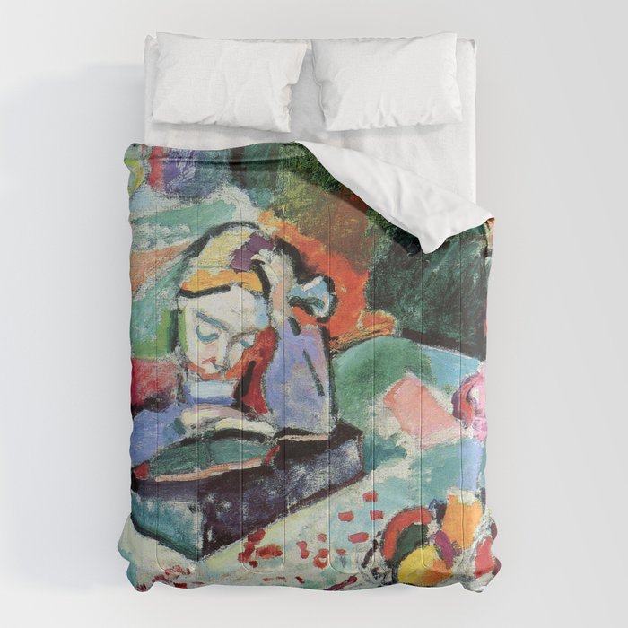 Henri Matisse Interior with a Young Girl Reading Comforter Gallery Image 1