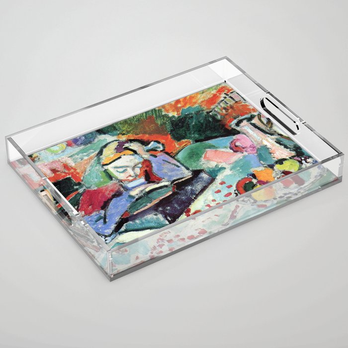 Henri Matisse Interior with a Young Girl Reading Acrylic Tray Gallery Image 1