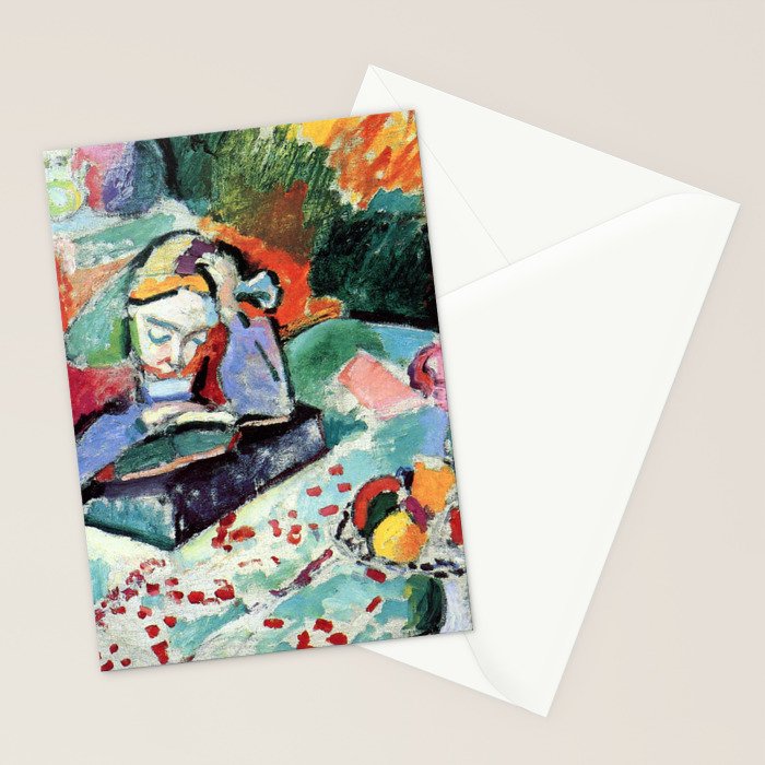 Henri Matisse Interior with a Young Girl Reading Stationery Card Gallery Image 2