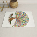 Tree of Life Watercolor - Rainbow Palette Rug Gallery Image 1