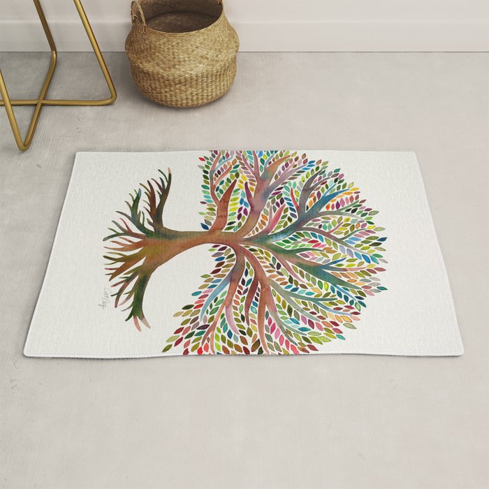 Tree of Life Watercolor - Rainbow Palette Rug Gallery Image 1
