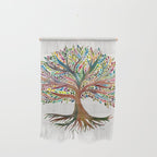 Tree of Life Watercolor - Rainbow Palette Wall Hanging Gallery Image 1