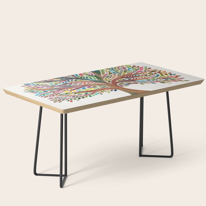 Tree of Life Watercolor - Rainbow Palette Coffee Table Gallery Image 1