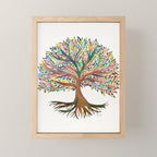 Tree of Life Watercolor - Rainbow Palette Mini Art Print Gallery Image 1