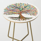 Tree of Life Watercolor - Rainbow Palette Side Table Gallery Image 2