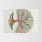 Tree of Life Watercolor - Rainbow Palette Rug Gallery Image 2