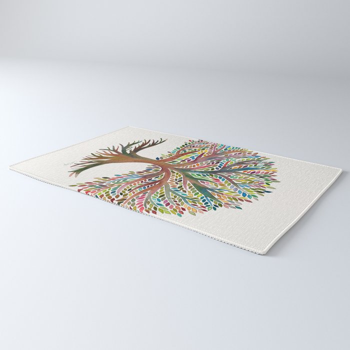 Tree of Life Watercolor - Rainbow Palette Rug Gallery Image 3