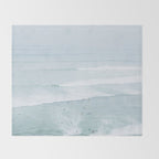 Tiny Surfers from the Sky, Lima, Peru Throw Blanket Gallery Image 2