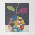 Abstract fruit shapes 01 Throw Blanket Gallery Image 2