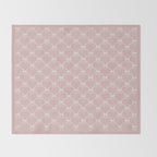 Bows & Ribbons Pattern LVII Pastel Pink Throw Blanket Gallery Image 2