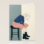 Serene Blue Stationery Card Gallery Image 2
