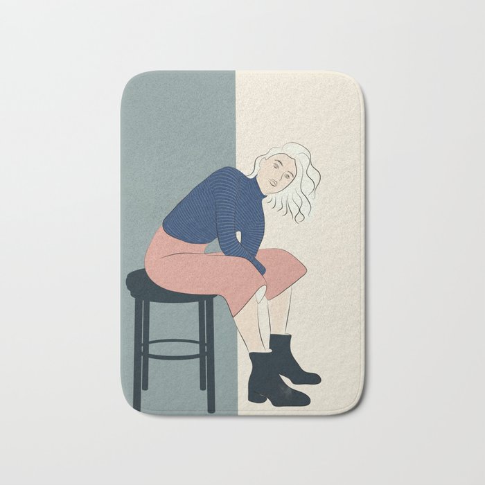 Serene Blue Bath Mat Gallery Image 1