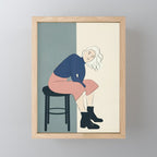 Serene Blue Mini Art Print Gallery Image 1
