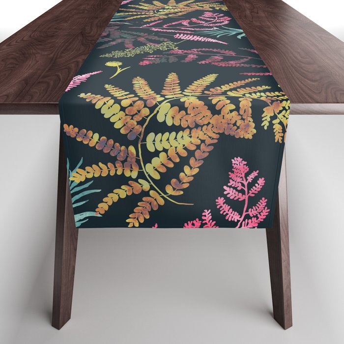 Vibrant meadow in the dark 77 Table Runner Gallery Image 1
